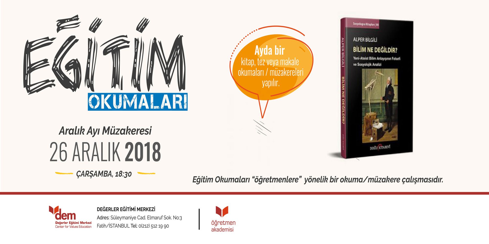 Eğitim Okumaları Aralık-2018: